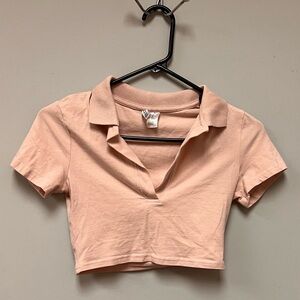 Collared crop top